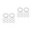 24Pcs Silver Decorative Thread for Sewing with Polyester 5