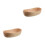 2Pcs Artistic Boat-Shaped Rubber Wood Tray Chocolate Nut Fruit Platter 4
