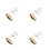 4Pcs Golden Metal Rotating Tea Light Candleholder Decor 8