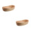 2Pcs Artistic Boat-Shaped Rubber Wood Tray Chocolate Nut Fruit Platter 5