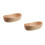 2Pcs Artistic Boat-Shaped Rubber Wood Tray Chocolate Nut Fruit Platter 10