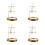 4Pcs Golden Metal Rotating Tea Light Candleholder Decor 4
