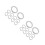 24Pcs Silver Decorative Thread for Sewing with Polyester 8