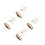 4Pcs Golden Metal Rotating Tea Light Candleholder Decor 7