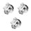 3Pcs Cooling Hose Connector Silver Plastic for Car Durable Fit 5