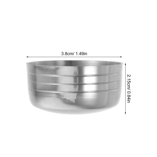4Pcs Silver Stainless Steel Cocktail Shaker Cup Replacement Lids 1