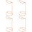 4Pcs Practical Alloy Headset Holder Rose Golden Sturdy Desktop Stand 6