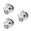 3Pcs Cooling Hose Connector Silver Plastic for Car Durable Fit 4