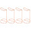 4Pcs Practical Alloy Headset Holder Rose Golden Sturdy Desktop Stand 5