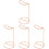 4Pcs Practical Alloy Headset Holder Rose Golden Sturdy Desktop Stand 3