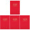 4Pcs Red Daily Writing Notebook for Efficient Home Scheduling 3