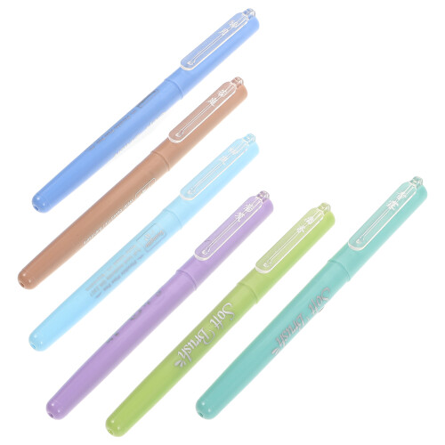 24Pcs Brush Pens for Calligraphy Multicolor Waterbased Ink Soft Tips