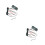 2Pcs Self-Adhesive Car Thermometers Digital with Clock Multi-Color 8