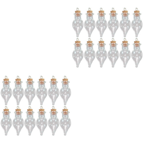 64Pcs Small Glass Jars with Cork Lids Clear Tiny Bottles for DIY Use 2