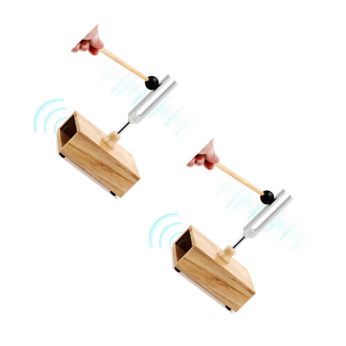 2Sets Multifunctionele Stemvork Set Aluminium + Hout Voor Ontspanning 2