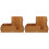 2Pcs Khaki Cup Storage Box for Paper Cups Straws Home Kitchen Use 2