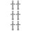 6Pcs Silver Steel Cross Spanner Socket Wrenches Tool for Screw Repair 8