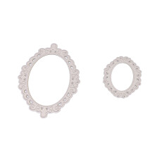 2Pcs Silver Metal Cutting Dies for Embossing Scrapbook and Paper Craft