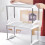 4Pcs White Kitchen and Bathroom Storage Rack Stackable Floor Organizer 8
