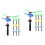 18Pcs Pull String Helicopter Toys Plastic Outdoor Play 4