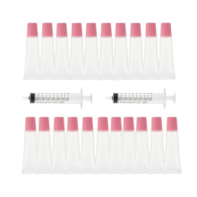 80Pcs Pink DIY Lip Gloss Tubes Lip Balm Bottles Leakproof Portable Use