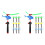 18Pcs Pull String Helicopter Toys Plastic Outdoor Play 2