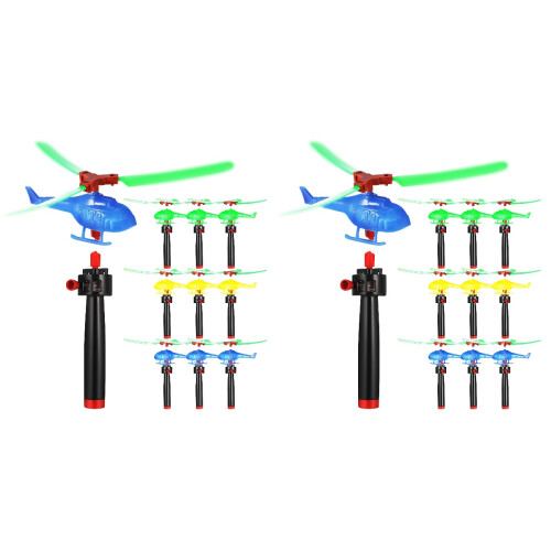 18Pcs Pull String Helicopter Toys Plastic Outdoor Play 1