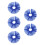 5St Afneembare Blauwe Clown Kraag Polyester Dames Accessoires 4