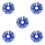 5St Afneembare Blauwe Clown Kraag Polyester Dames Accessoires 5
