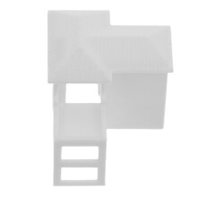 5St Witte Miniatuur Villa Modellen Voor Zandtabel En Decoratie Plastic