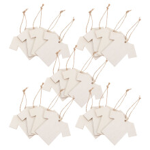 40St Labels Met Touw Beige - DIY Kleding Tags Voor Evenementen