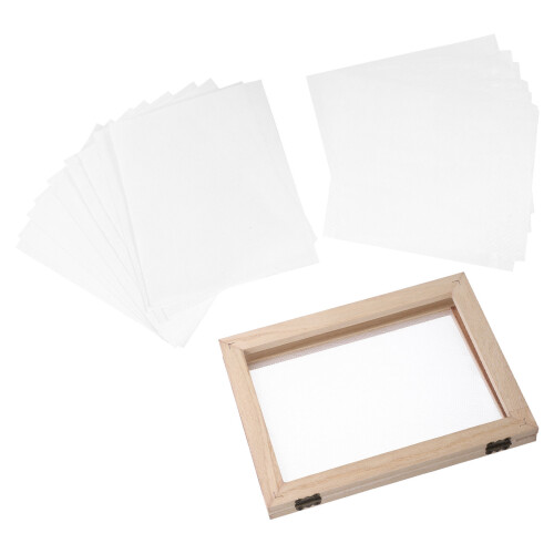 4Sets A5 Papermaking Mold Frame Met Vervangbare Mesh En Voering