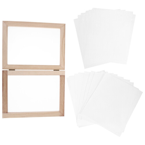 4Sets A5 Papermaking Mold Frame Met Vervangbare Mesh En Voering 1
