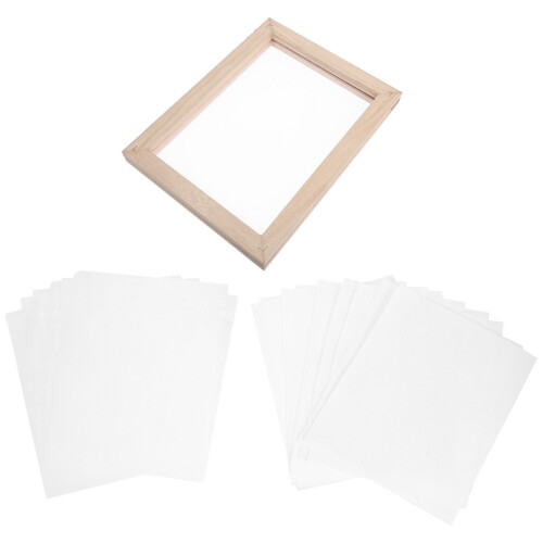 4Sets A5 Papermaking Mold Frame Met Vervangbare Mesh En Voering 2