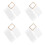 4Sets A5 Papermaking Mold Frame Met Vervangbare Mesh En Voering 5