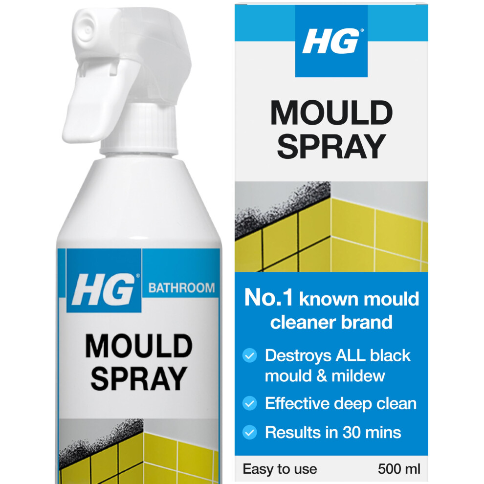 Hg Mould Spray Effective Mould Mildew Cleaner Removes Stains – 500M Black