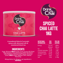 Drink Me Chai Spiced Chai Latte 1kg Pack of 1 Just Add Water Chai Lat