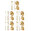 25St Gouden Messing Wierook Set Voor -Je-Eigen Wierook Thuis 10