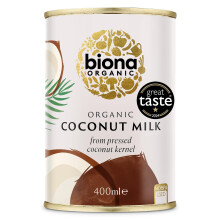 Biona Organic Coconut Milk 400 ml Pack of 6  Great Taste Award 2024 Winner