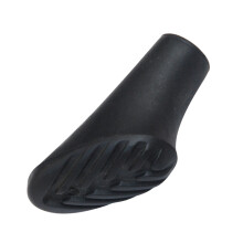 6St Stevige Rubber Tips Voor Wandelstokken Met Schokdemping Zwart