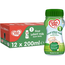 Cow Gate 1 First Infant Baby Milk Ready to Use Liquid Formula from Birth 2