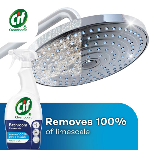 Cif Cif Cleanboost Bathroom Spray 100 grime  limescale removal for cleaning cer 2