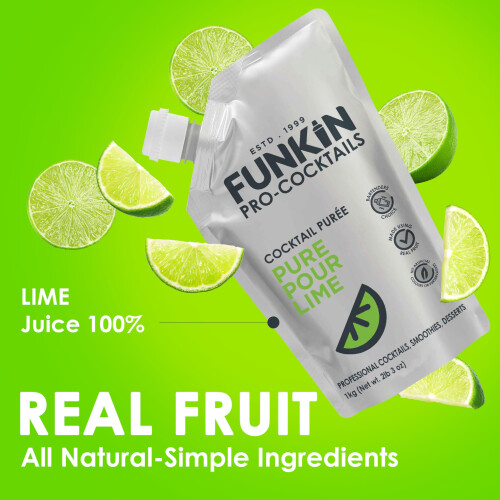 FUNKIN Lime Puree Cocktail Mixer, 1kg 2