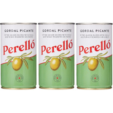Perelló Gordal Picante Pitted Olives - 350g (150g Drained), Pack of 3, Spanish G