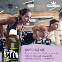 Natures Aid 100 MCT Oil 500ml Premium Coconut MCT Energy Boost Keto