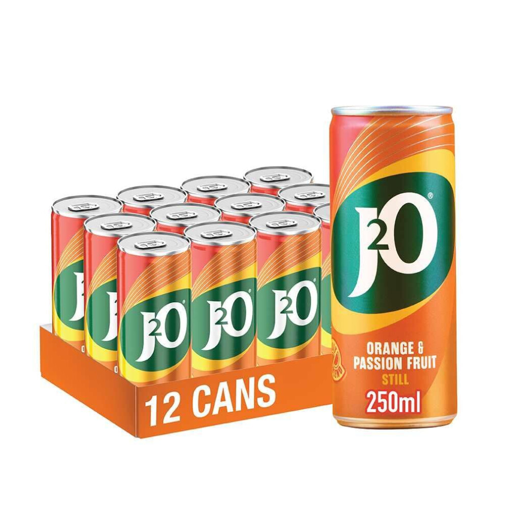 J2o Fruit Juice And Passion Fruit 250Ml Cans Pack Of 12 Orange