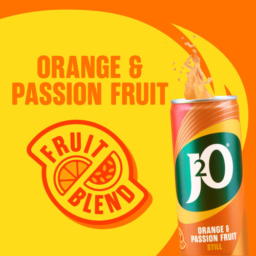 J2o Orange  Passion Fruit 4 X 250ml Cans 2