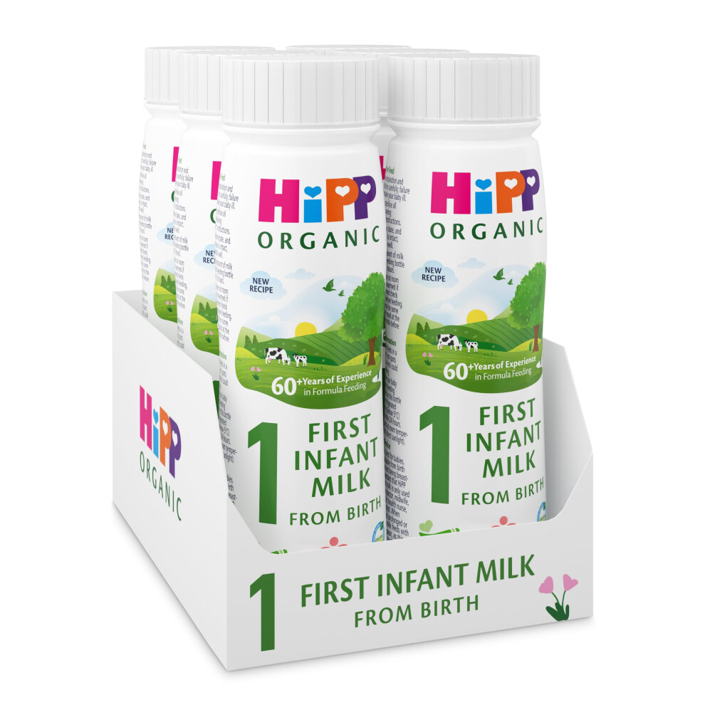 Hipp Organic 1 First Milk Ready To Feed 200Ml (Pack Of 6)