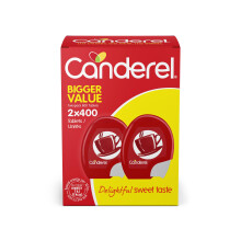 Canderel Sweetener Tablets | 2x400 | Zero Calorie Sweetener, Sugar Free and Diabetic Friendly | Perfect Sugar Substitute for Tea & Coffee