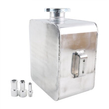 Modifica Auto Permeabile Bubble Pot Alluminio 2.5L Radiatore Refrigerante Serbatoio Acqua Troppopieno Serbatoio di Espansione Argento